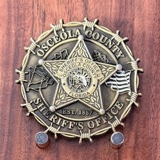 Osceola County Sheriff Office East Patrol First In Last Out Challenge Coin  M#26 picture