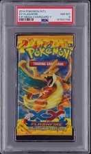 2014 POKEMON XY FLASHFIRE FOIL PACK MEGA CHARIZARD Y PSA 8 picture