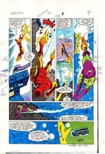 Original 1984 Iron Man 181 color guide comic art page 4: Marvel Comics Ironman picture