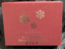 2007 Danbury Mint 23k Gold Christmas Ornament Set 13 Pc COMPLETE Box COA Leaflet picture