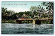 c1950's Des Moines River Truss Bridge Trees Humboldt Iowa IA Unposted Postcard picture