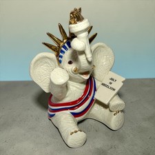 Lenox Lady Liberty 4th Of July Patriotic Elephant Figurine Republican GOP picture