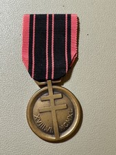 🇫🇷WWII French Resistance Medal–Cross of Lorraine,Original Ribbon picture