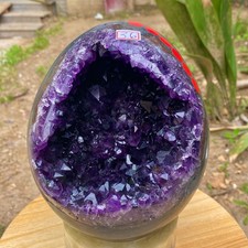 7.93LB Natural amethyst Dinosaur egg Quartz Crystal specimen healing picture
