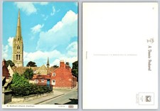 Vintage St. Wulfram's Church Grantham England Postcard E.T.W. Dennis Photocolour picture