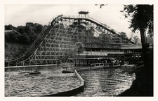 Pittsburgh PA Roller Coaster Scoota Boats Dips W View Park RPPC Postcard COPY picture