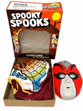 Vintage SPIDER Spooky Spooks Collegeville Halloween Costume & Mask Complete picture