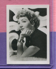 1951 GREILING FILMSTARS DER WELT GERMAN TOBACCO CARD #145 CLAUDETTE COLBERT picture