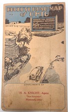 VINTAGE Buckeye Union Insurance Road Map of Ohio OH 1928 Advertisement Plymouth picture
