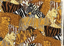 Vintage 70s Riverdale Screen Print Cheetah Fabric 45