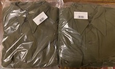 LOT Of 2 US Military Style Wool L/S Field Shirts Olive Drab Cold Weather NEW Lg. picture
