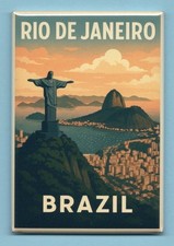 BRAZIL TRAVEL POSTER *2X3 FRIDGE MAGNET* WORLD VACATION S AMERICA RIO DE JANEIRO picture