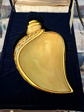 Hand-Painted & Gilt Indian Marble Shankh ~ Rajasthani / Jaipur-style ~ OLD BOXED picture