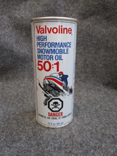Vintage Valvoline High Performance Snowmobile Oil Can - 16oz / Full picture