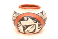Antique ACOMA PUEBLO VASE POTTERY POT NATIVE AMERICAN INDIAN JUG Vintage 4