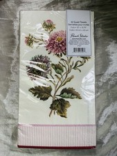 Punch Studio 32 Paper Guest Towels- Floral Chrysanthemum picture