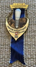 Auguste Piccard 1931 Balloon Flight 1975 German Wunderfreunde Medal Ribbon picture