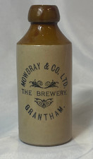 Antique Stoneware Mowbray & Co. Ltd. Beer Bottle The Brewery Grantham picture