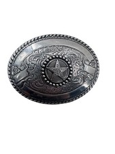 Crumrine Texas Star Floral Swirl Ornate Western Belt Buckle Fast Shipping picture
