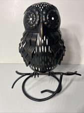 Partylite Artisan Owl Candle Jar Plant Holder Metal Sculpture 11