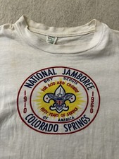 Vintage 60s Boy Scouts of America T-Shirt National Jamboree Colorado Extra Small picture