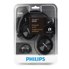 Philips Enhanced Sound Stereo Headphones SHL3050 Black NIB picture