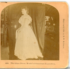 Chicago Columbian Worlds Fair, The Glass Dress--Stereoview WF20 picture