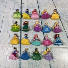 Disney Princess Gem Collection Figures Lot of 19 Pieces Cake Toppers 2.5