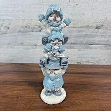 Encore Group RARE Version Stacked  Snowmen Snow Buddies Figurine picture