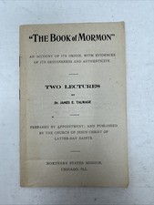 1899 The Book of Mormon Two Lectures Dr James Talmage Booklet Latter Day Saints picture