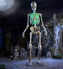 12 ft Animated Skeleton LED App-Controlled w/ LCD Eyes AND husky storage box picture