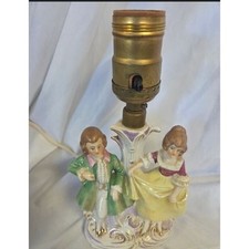 Vintage Victorian Courting Dancing Couple Table Lamp picture