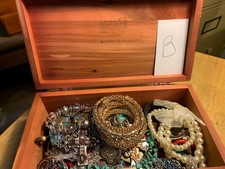 Vintage Lane Box Presented by Roppolo's filled with Costume Jewelry #B picture