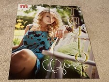 Taylor Lautner Taylor Swift teen magazine 4 page poster M purple shirty Twilight picture