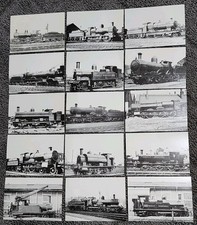 Collection Of Vontage Real Photo Railroad Engines Postcards picture