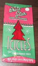 Vintage Style RED Brite Star 18” Icicles Christmas Tree 1000 Strands Tinsel USA picture