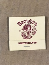 Vintage Slightly Used Barnaby's Restaurants - Matchbook, Matchcover picture