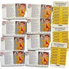 11-Lot Vintage 1982 & 1984 KODAK Camera Advertising Pocket Wallet Calendar Cards picture