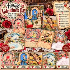 Antique Victorian Die Cut Valentine Cards Lot - Pop Up and Others - Nice Lot picture