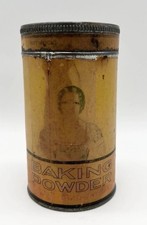 Antique 1900s J.R. Watkins Baking Powder Tin Paper Label Advertising Winona MN picture