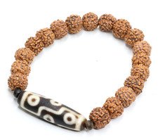 Tibetan 9 Eyes Dzi Bead Agate Bracelet Nepal Handmade Spiritual Protection Amule picture