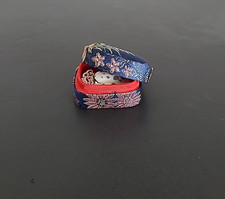 Vintage Chinese Trinket box With 2 Harts On A Chain picture