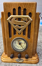 Superman Wood-Look Wooden AM/FM Tabletop Collectible Radio picture