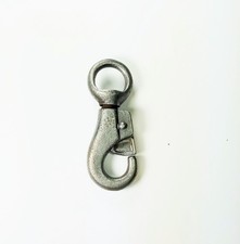 Antique North & Judd Anchor Brand Cast Iron Swivel Eye Bull Snap Hook As Is picture