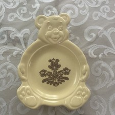 Vintage Pfaltzgraff Village Teddy Bear Spoon Rest/Small Plate Excellent Unused picture