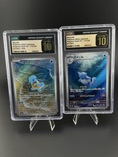 2023 Pokémon 151 Japanese Squirtle #170 & Wartortle #171 CGC Pristine 10s picture
