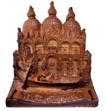 Venice, Italy San Marco Basilica Gondola Souvenir Sculpture, Made in Italy picture