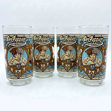 Vintage 1970’s Dr Pepper Glasses “King Of Beverages” Stained Glass Style picture