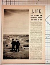 1940 LIFE Magazine Page Thomas E. Dewey Presidential Tour Grand Coulee Dam picture