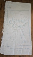 Antique SUNNY CANE Feedsack McCAHAN SUGAR REFINERY Blue 18x34 #2 picture